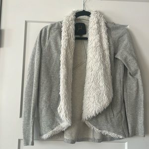 Jack gray with gold sparkles sweatshirt cardigan size small